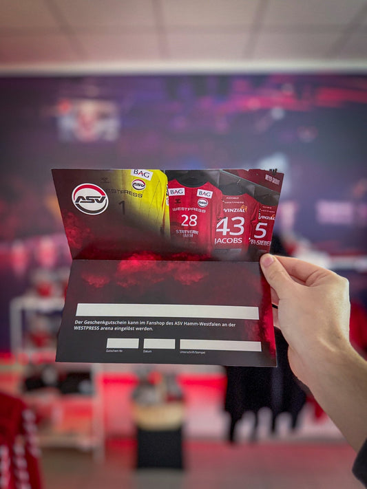 Fanshop - Geschenkgutschein - ASV Hamm - Westfalen Fanshop
